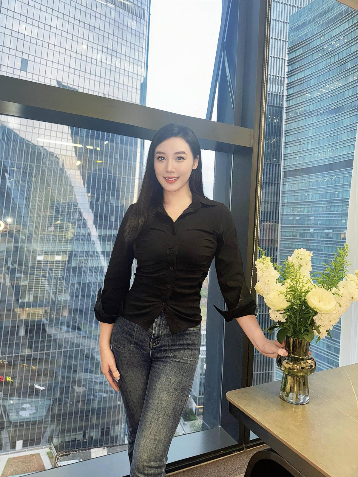 Laura in a professional office